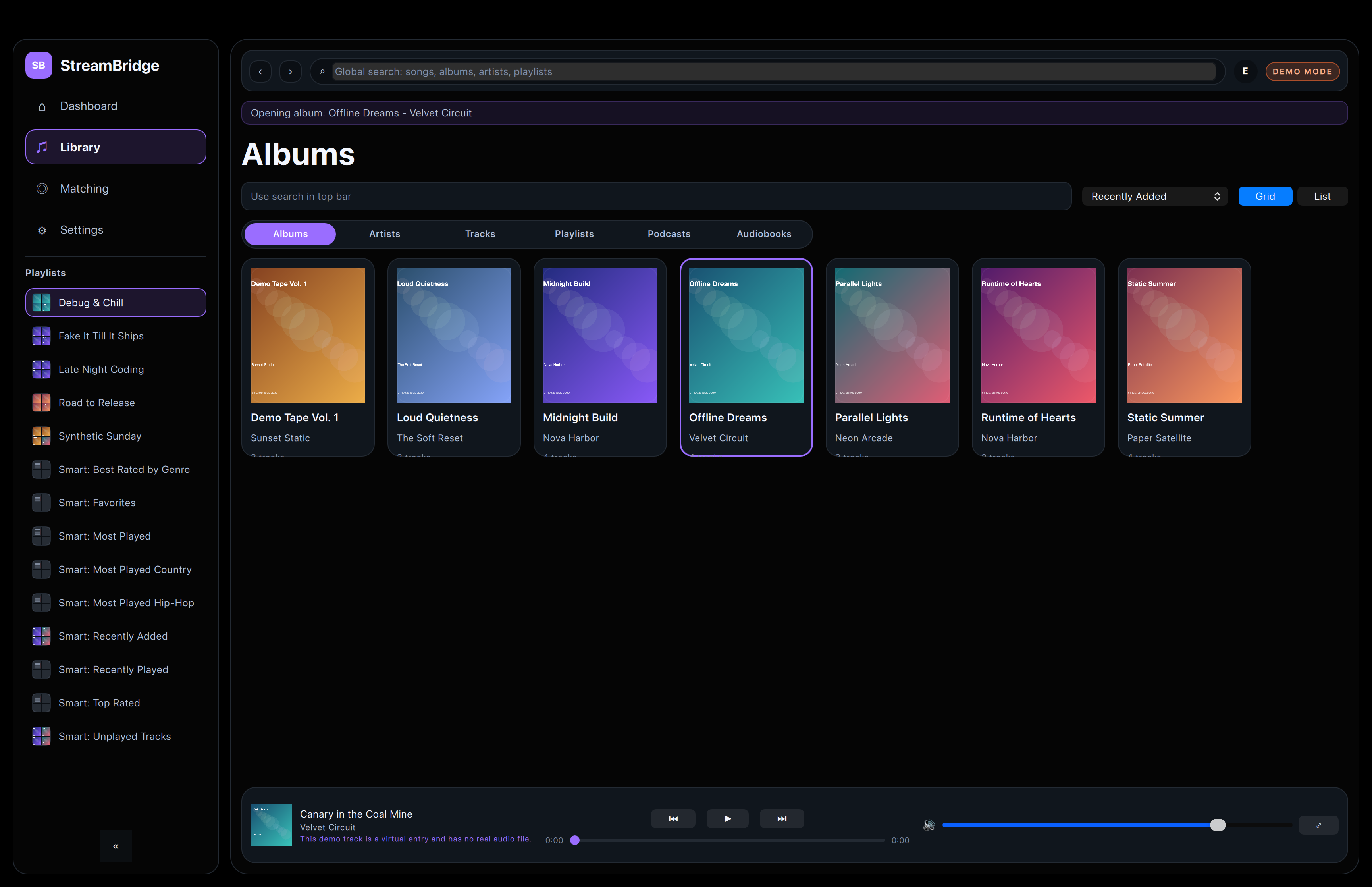 Fortissify: Local music library browsing